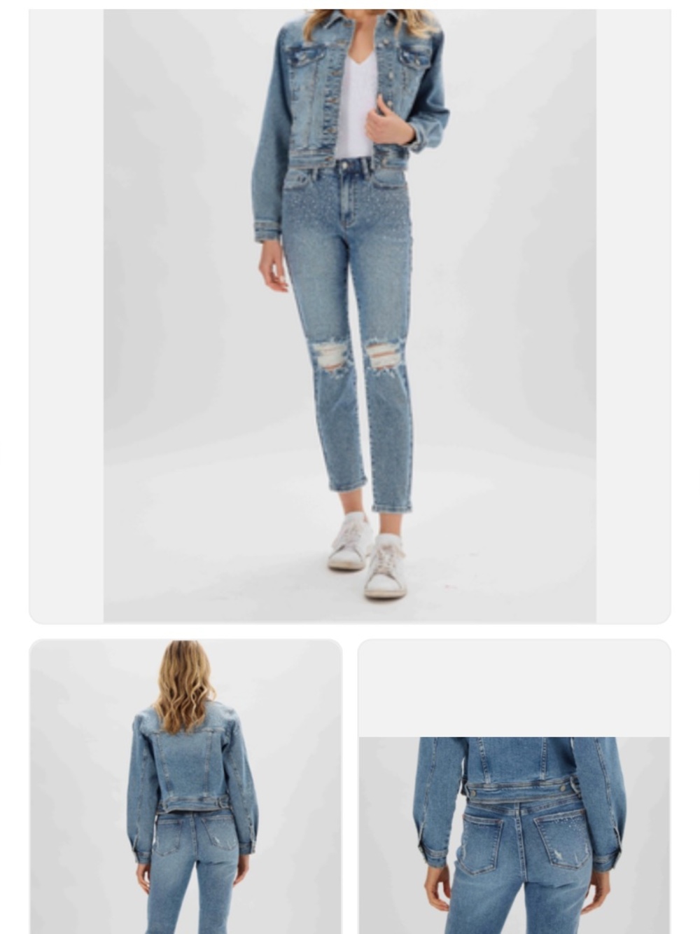 Judy Blue rhinestone blue jeans